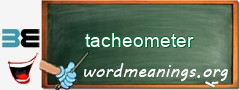 WordMeaning blackboard for tacheometer